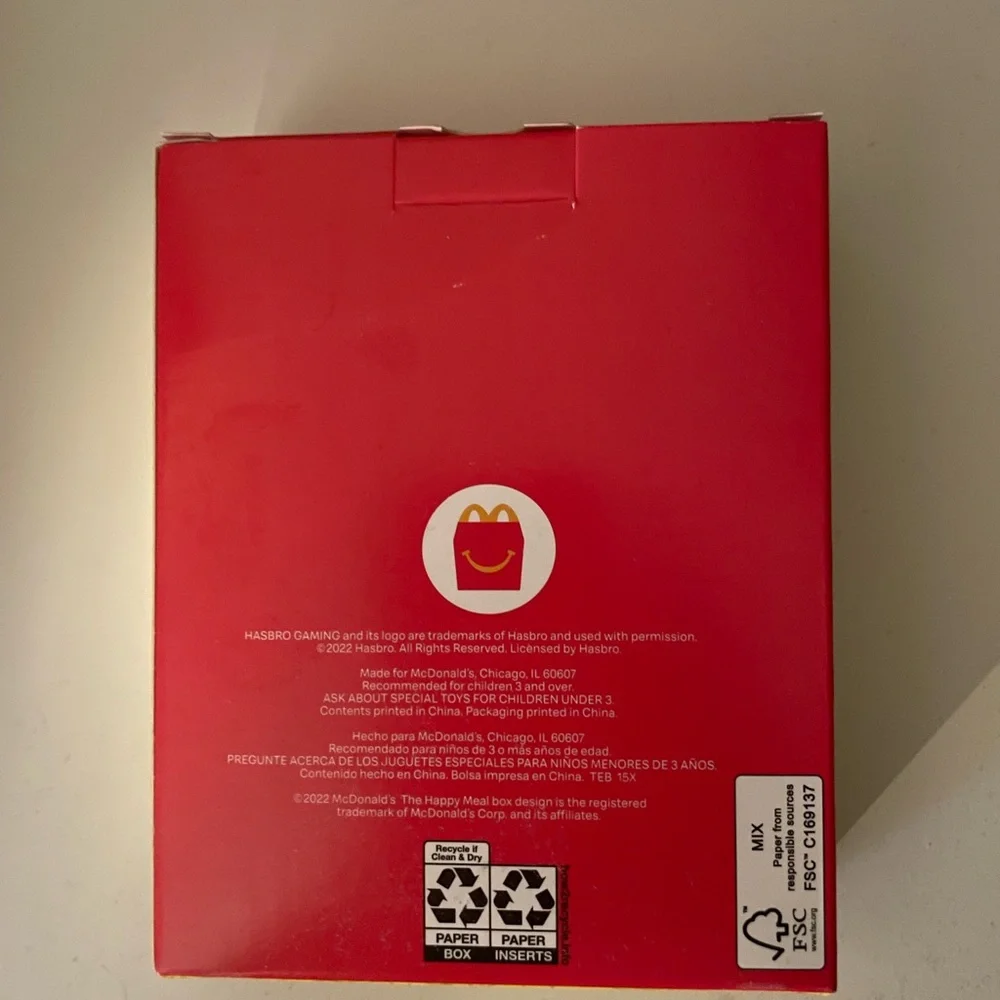 Operation McDonald’s Mini Game Hasbro Gaming Happy Meal Kids Toy 2022